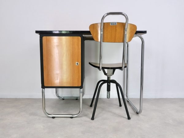 Small-sized desk + chair, Torck, Bauhaus style, 1950s–1960s